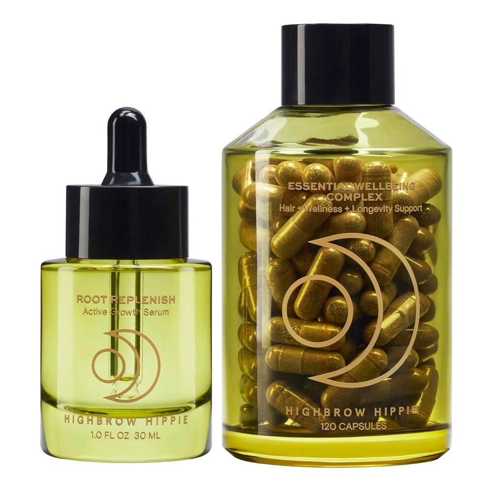 Highbrow Hippie Advanced Hair Growth System Serum + 120 Capsules
